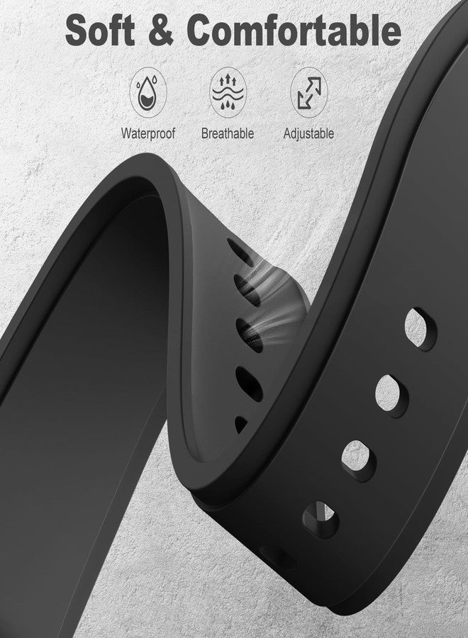 Easuny 6 Pack No Gap Bands Compatible with Samsung Galaxy Watch 7 6 5 4 FE 40mm 44mm, Soft Silicone Sport Straps for Galaxy Watch 5 Pro 45mm, 6 4 Classic 47mm 43mm 46mm 42mm Replacement for Men Women - Image 4