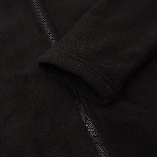 Noomelfish Girls Full Zip Soft Polar Fleece Jacket Outerwear Coat With Pockets, Black, Size 9-10 Years - Image 5