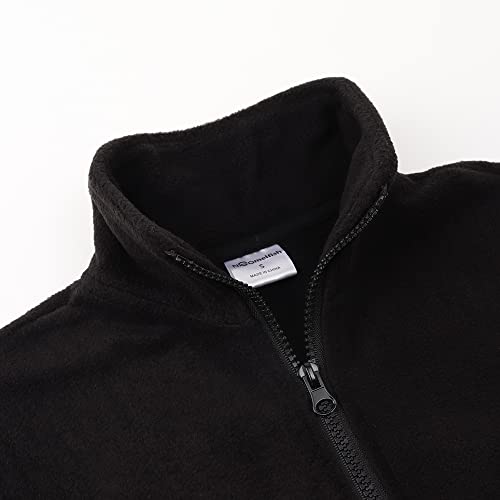 Noomelfish Girls Full Zip Soft Polar Fleece Jacket Outerwear Coat With Pockets, Black, Size 9-10 Years - Image 4