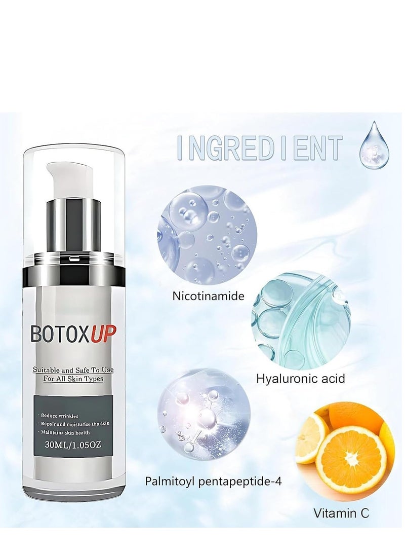 EELHOE Botox Face Moisturizer, Botox Stock Solution, Facial Serum with Vitamin C & Hyaluronic Acid, Aging Serum for Face, Reduce Wrinkles, Fine Lines, Plump Skin, Face Tightening, For All Skin Types 30ml - Image 2
