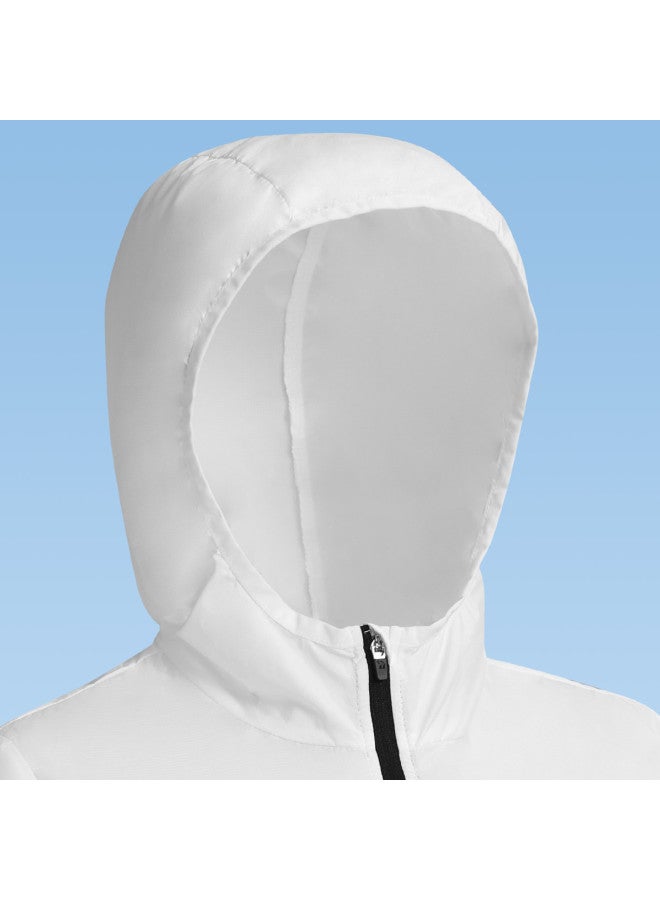 كاميل 【camel سترة الحماية من الشمس للنساء】سترة بيضاء باردة للبشرة في الهواء الطلق، سترة رياضية خفيفة الوزن للنساء، قميص حماية البشرة من الشمس - Image 4