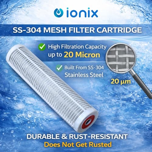 IONIX German Manufactured Whole house water filteration system with SS 304 Grade Mesh, Zero effort Maintenance with Back wash line| 1 Life filter with Unlimited life | Never Replace filter, blue - Image 3