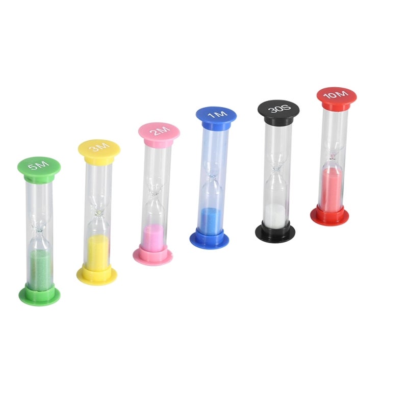 Sand Glass Timer Plastic Hourglass Set - Durable Reusable Hourglass for Kitchen Baking Home Office Exercise Decoration - Image 2