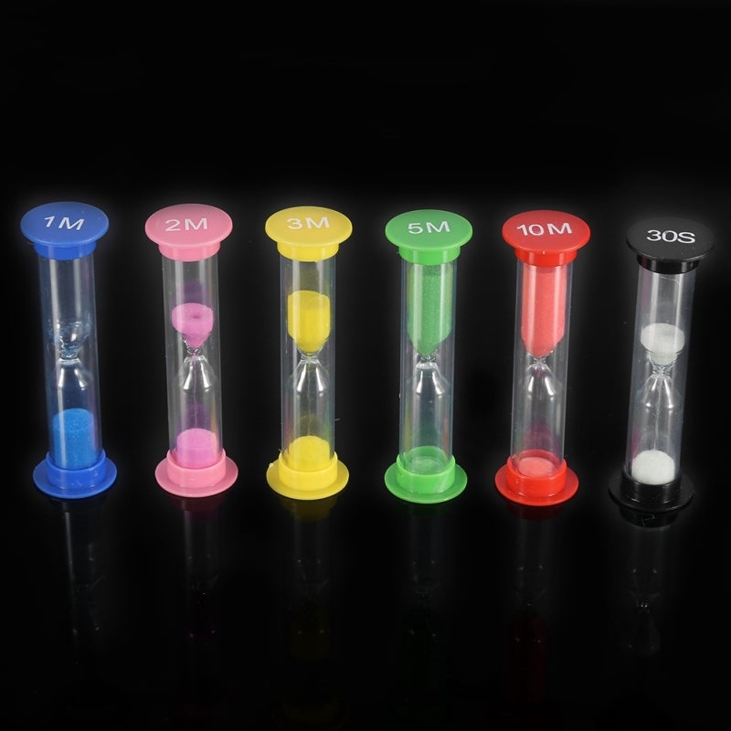 Sand Glass Timer Plastic Hourglass Set - Durable Reusable Hourglass for Kitchen Baking Home Office Exercise Decoration - Image 4