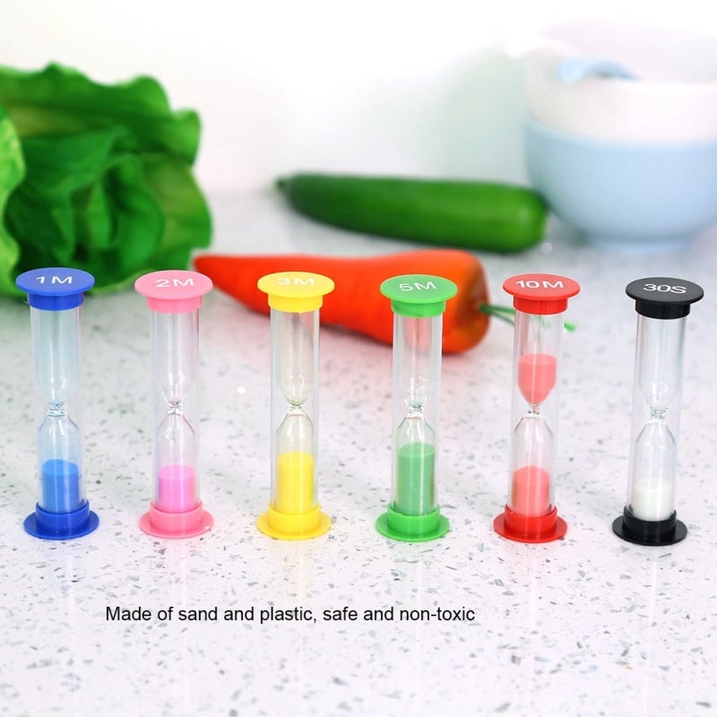 Sand Glass Timer Plastic Hourglass Set - Durable Reusable Hourglass for Kitchen Baking Home Office Exercise Decoration - Image 3
