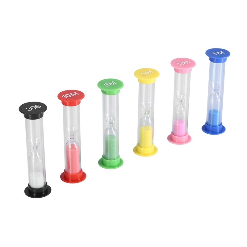 Sand Glass Timer Plastic Hourglass Set - Durable Reusable Hourglass for Kitchen Baking Home Office Exercise Decoration - Image 5