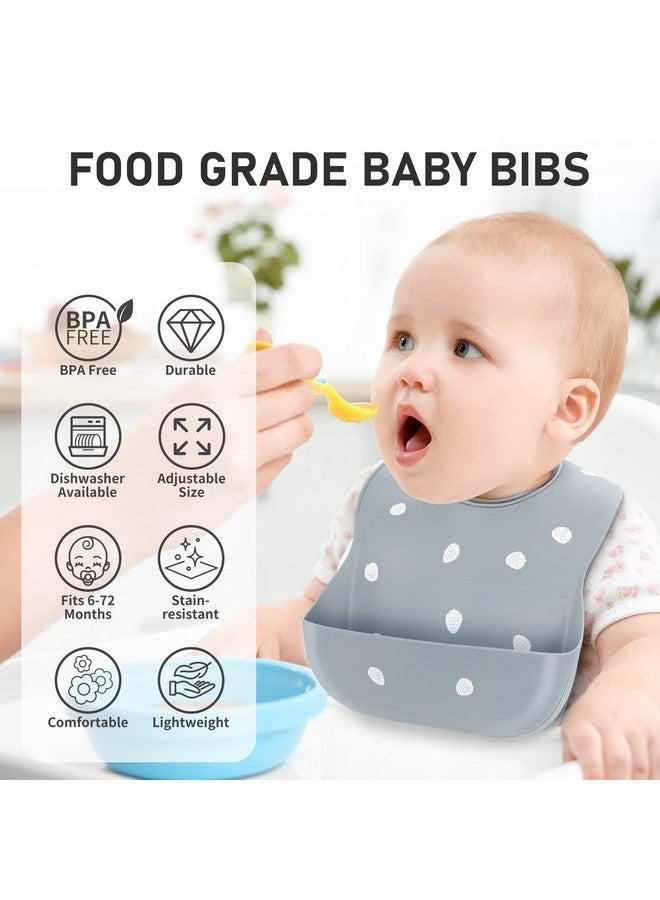 ME.FAN Silicone Baby Bibs for Babies & Toddlers | Adjustable Silicone Bibs Set of 2 - Image 2