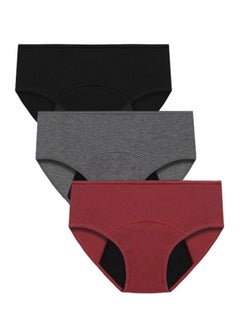 Muyixin Leakproof Period Panty Set Super Comfy Period Panties Cotton Menstrual Panty for Teens Girls - 3 Piece  - Image 1