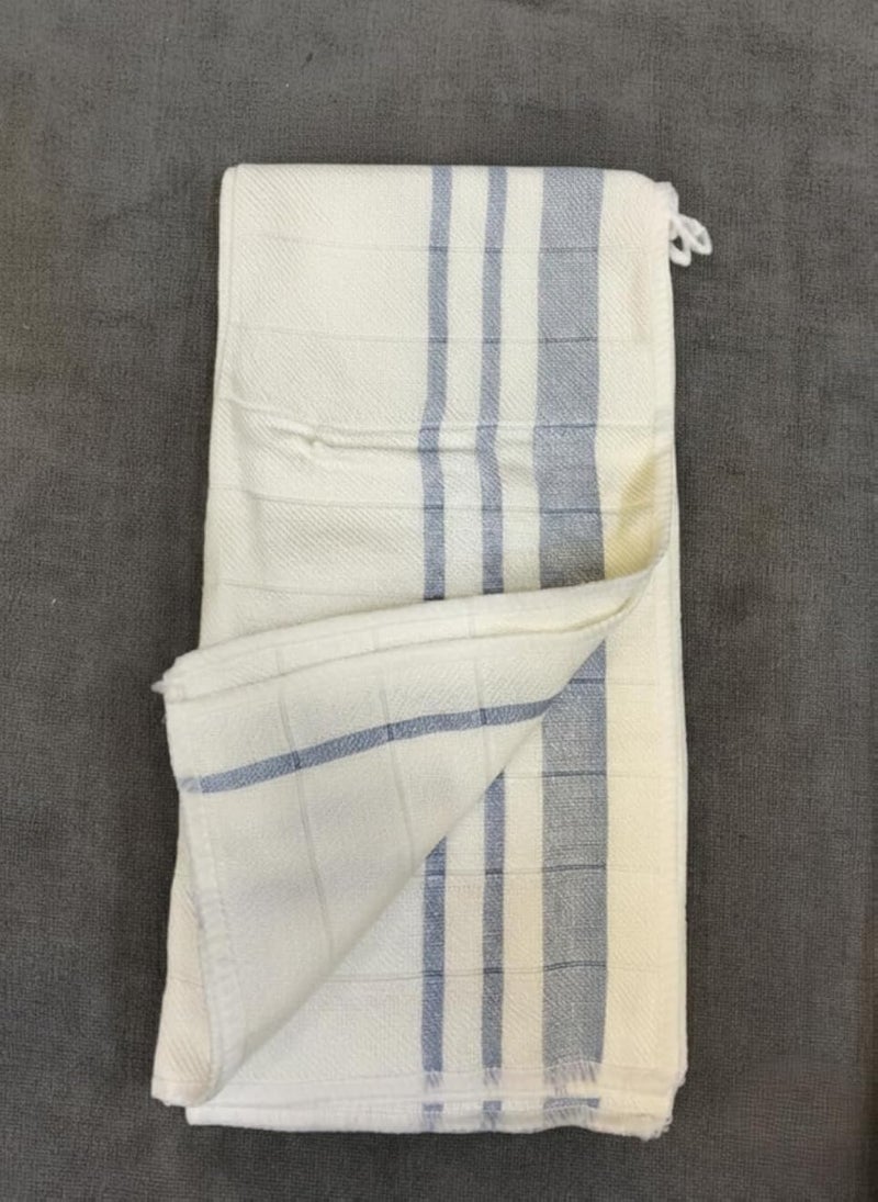 طقم مناشف مطبخ عامة مخططة، عالية الامتصاص ومتينة، مصنوعة من قماش ناعم للتنظيف والتجفيف اليومي، 5 قطع، متوفرة بألوان متعددة.