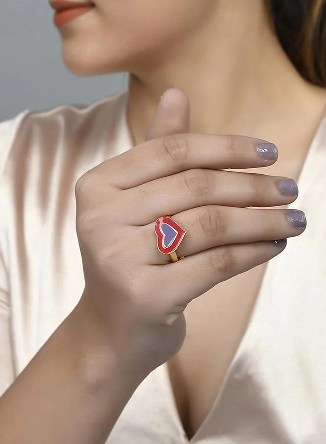 VOYLLA Valentine's Day Collection Playful Layered Hearts Ring