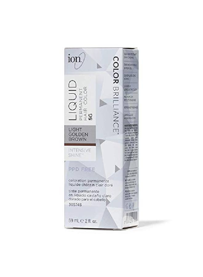 ION 5G Light Golden Brown Permanent Liquid Hair Color - Image 2