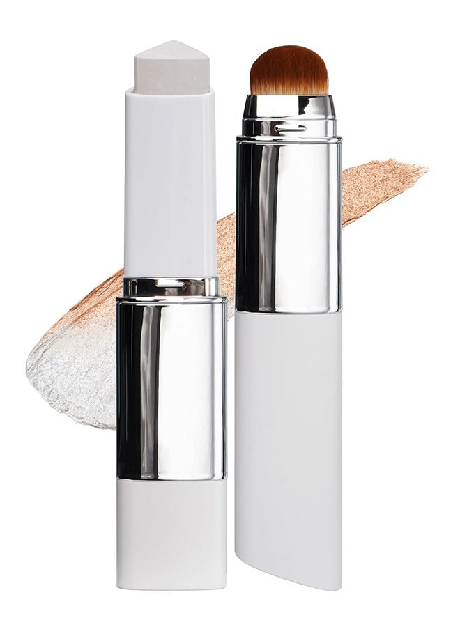 zephoco Color Changing Foundation Stick, V - Color-Changing Foundation Stick With Concealer, Medium To Full Coverage Cream Stick Hydrating Makeup, Dual-Ended With Soft Brush For Flawless Look, Portable & Travel-Friendly (Natural) - Image 1