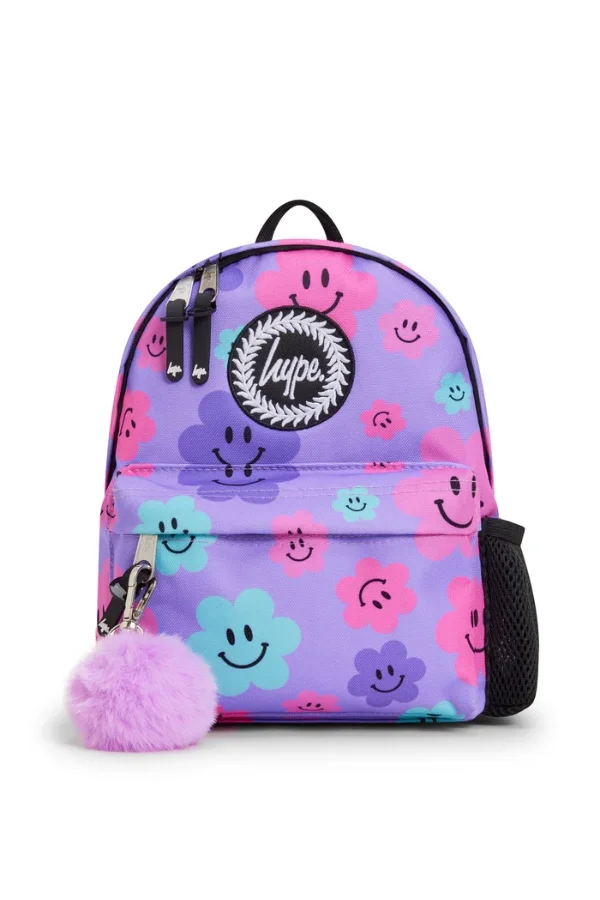 هايب Mini Backpack Purple Happy Flowers