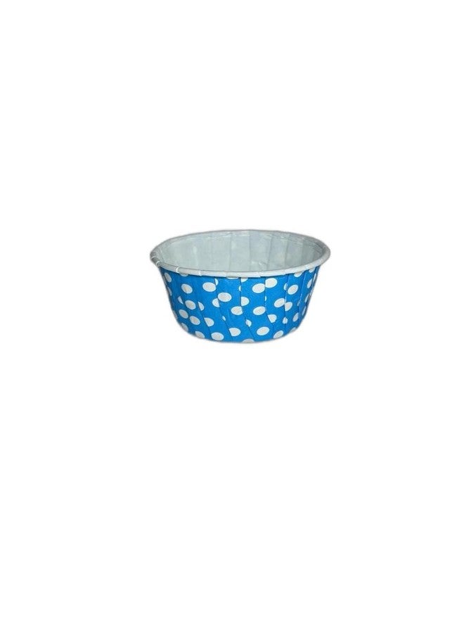 Baekence Bake and Serve Muffin Cup Cake Liners Cake Moulds Baking Cups Blue Dot (50x40), Pack of 200 pcs - Image 4