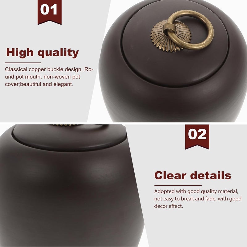 SUPVOX Tea Storage Jar Black Zisha Ceramic Canister Airtight Moisture-proof Tea Container for Office and Home Use - Image 3