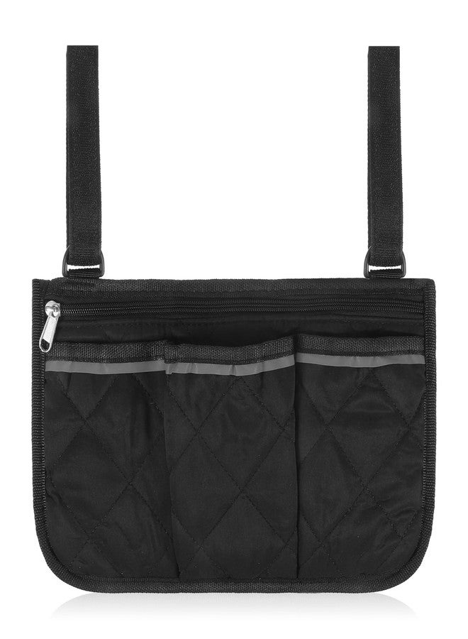 Azefnuhk Wheelchair Side Bag, Wheelchair Accessories, Mobility Armrest Bags, Mobility Scooter Accessories with Zipper for Walker, Rollator, Scooter, Mobilitys Chair Organizer with Multiple Pockets - Image 1