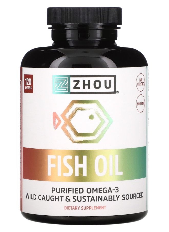 Zhou Nutrition Fish Oil 120 Softgels 