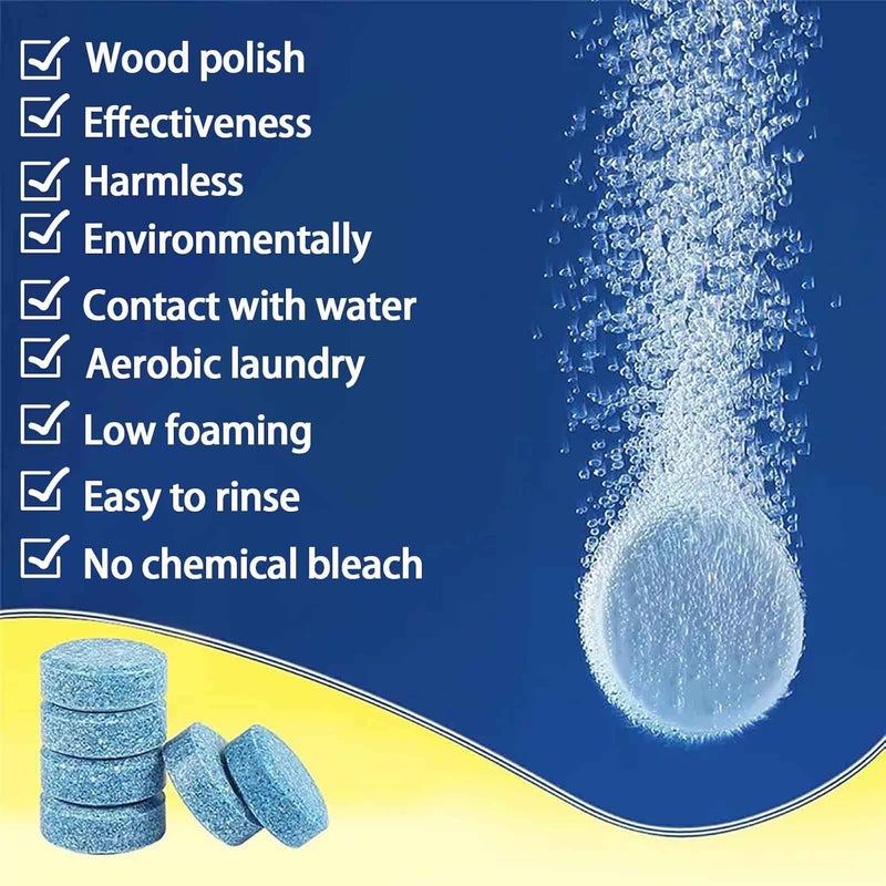comfrt 100 Pieces Car Windshield Washer Fluid Tablets,Wiper Water Solid Wiper Glass Liquid Cleaning Supplies - Image 3