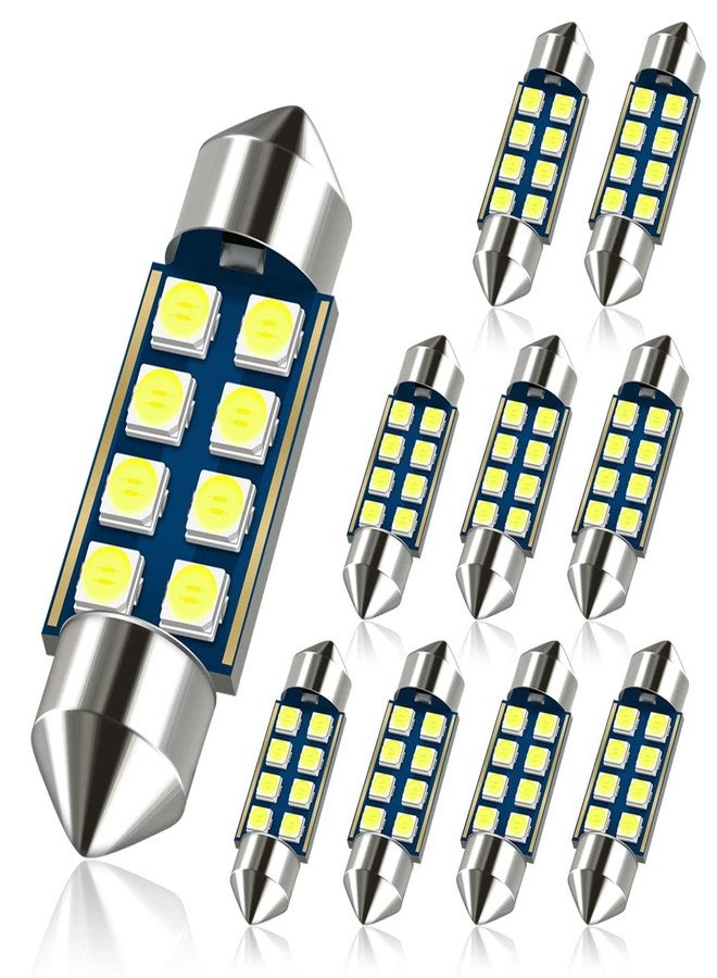 DODOFUN 12V 36MM Festoon 6418 DE3423 DE3425 6000K White Extra Bright LED Bulbs for Car Interior Lights License Plate Map Dome Trunk Door Courtesy Light 8-SMD Chipset Canbus Error Free - Image 1