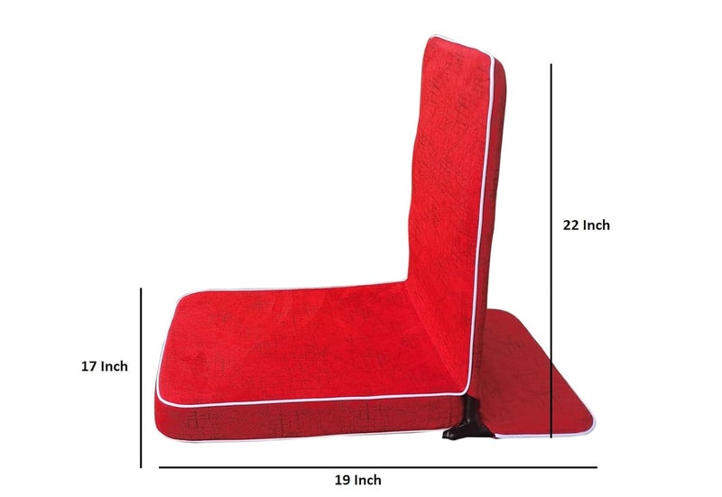 Tip Top TipTop Powder Coated Iron Meditation ChairsYoga Chairs with Back Support Sheet Red 19 x 17 x 3 Inches - Image 3
