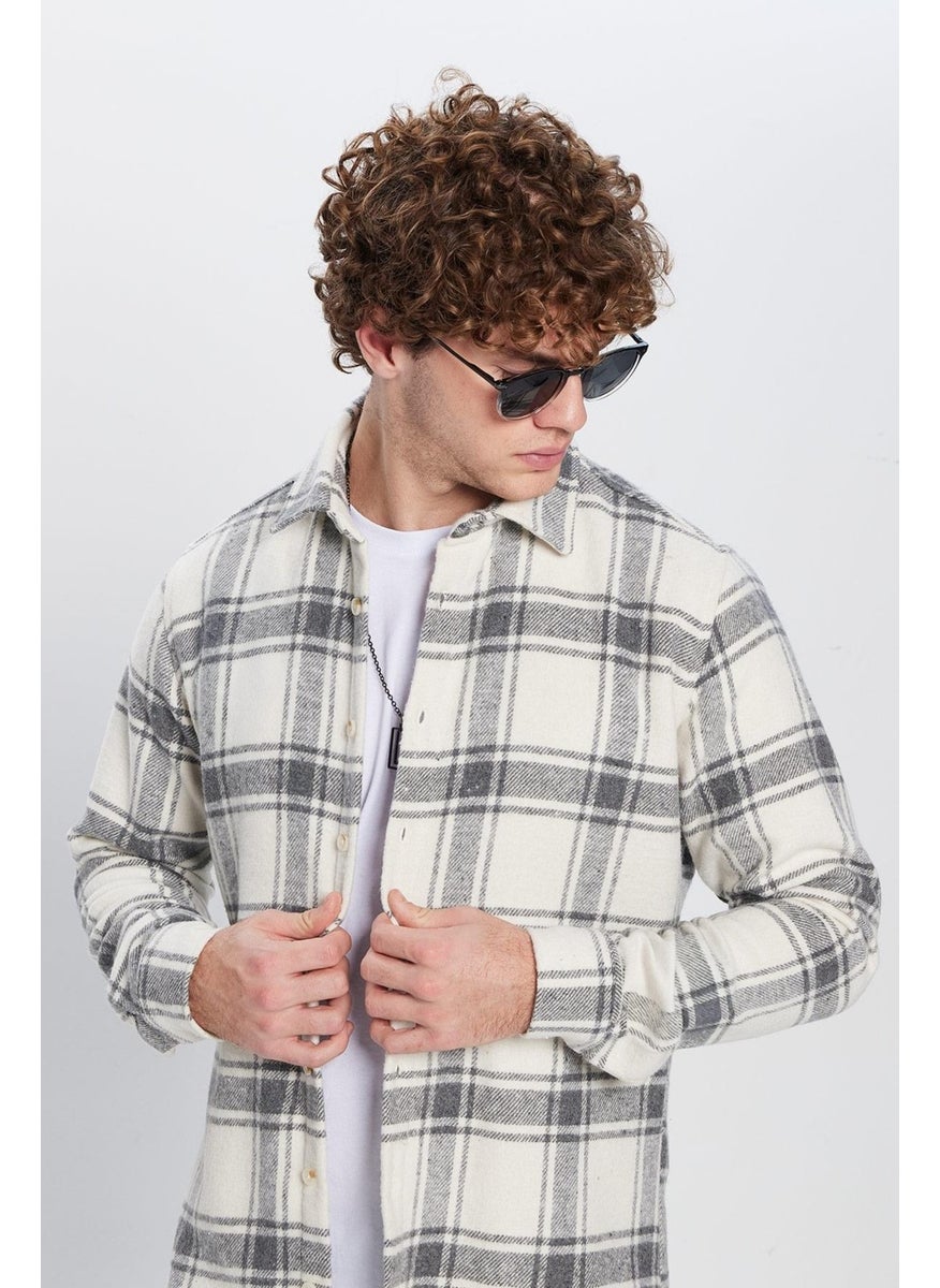 Men's Slim Fit Slim Fit Lumberjack Button-down Collar Checkered Winter Shirt - pzsku/ZB8EB348FE25B47A9549FZ/45/_/1734379821/c10bf904-af92-46d8-93eb-5e5ea78274e3