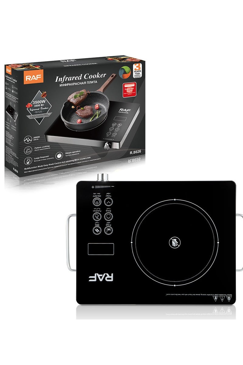 RAF Portable Induction Cooktop, 3500W Hot Plate Electric Stove Induction Burner. Temp Levels, Auto-Off, LED Display, Timer, Induction Stove Burners for Cooking - Image 4