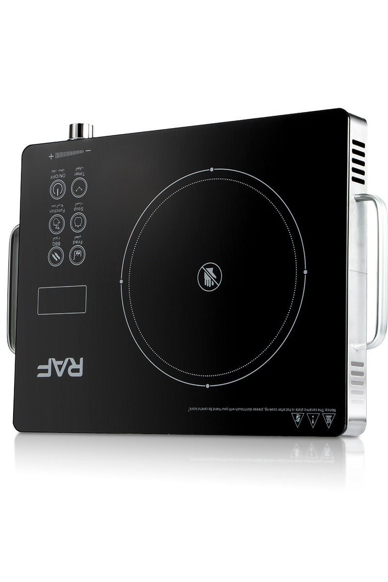 آر إيه أف موقد حثي محمول، موقد كهربائي ساخن بقوة ٣٥٠٠ واط، مزود بشعلة حثية. مستويات حرارة، إيقاف تلقائي، شاشة LED، مؤقت، شعلات حثية للطهي. - Image 4