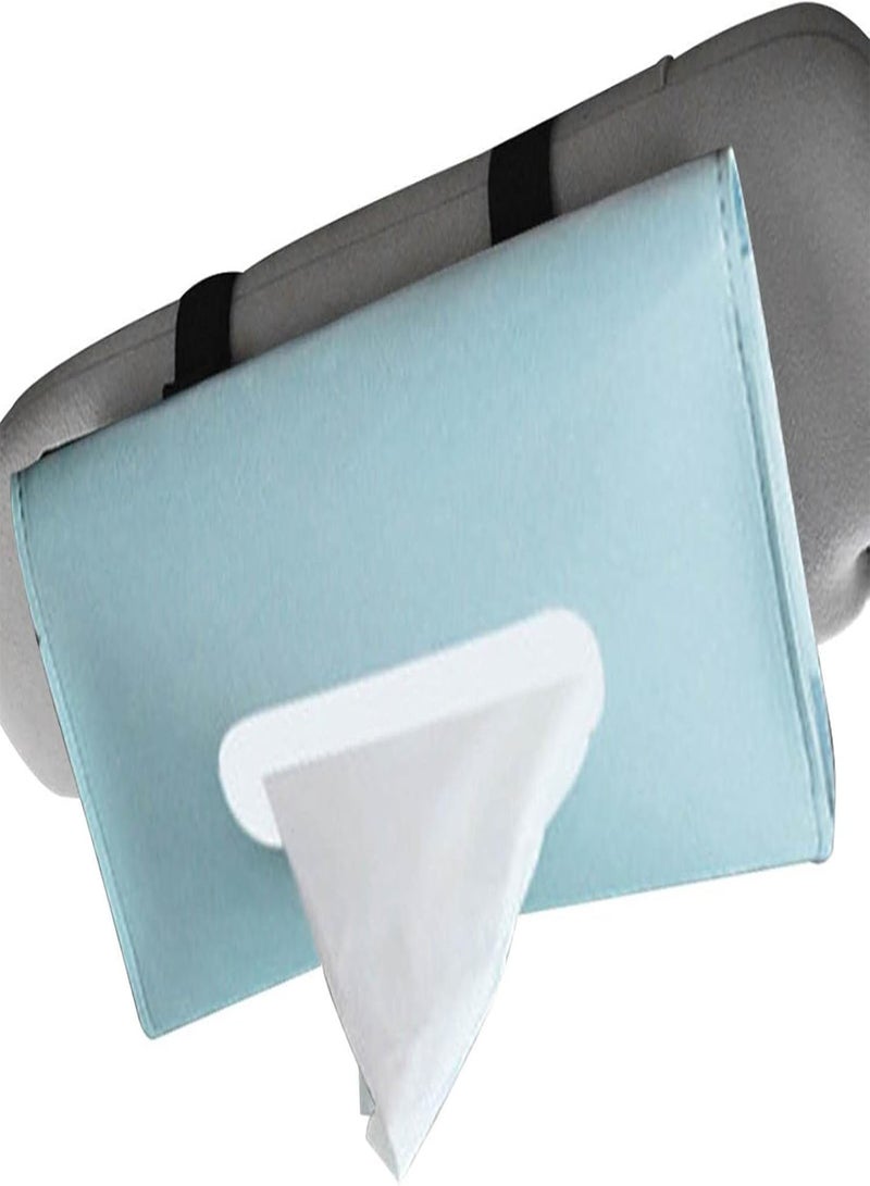 GGOOT Tissue Box Holder for Car,Auto PU Leather Tissue Box - Napkin Holder Car Storage Pouch Holder, Auto Interior Accessories, Allow Safe Driving  - Image 5