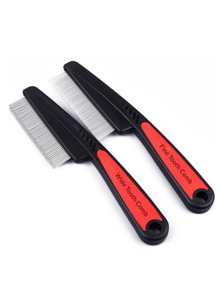 Stainless Steel Fine & Wide Tooth Comb, 2 Pcs Professional Dandruff Comb, High Strength Teeth Hair Combs, Grooming Tool for Kids and Adults - pzsku/ZB8EB5B5B199DE7285E7DZ/45/_/1719340590/93cd875c-8696-46cd-abd9-b72d0e7d637e