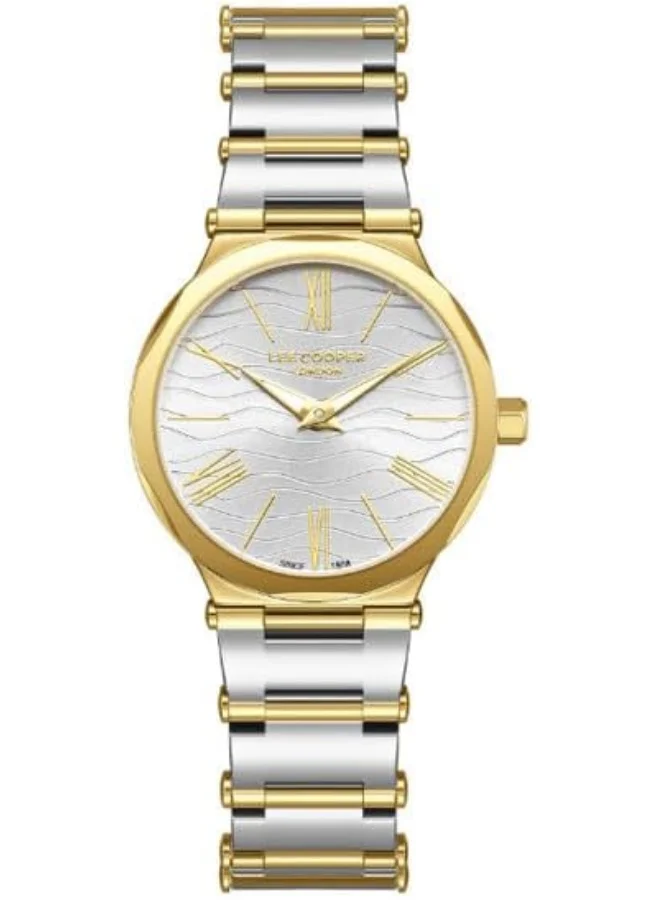 Lee Cooper Lee Cooper Women's VJ20C1 Movement Watch, Analog Display and Metal Strap - LC08000.230, Silver
