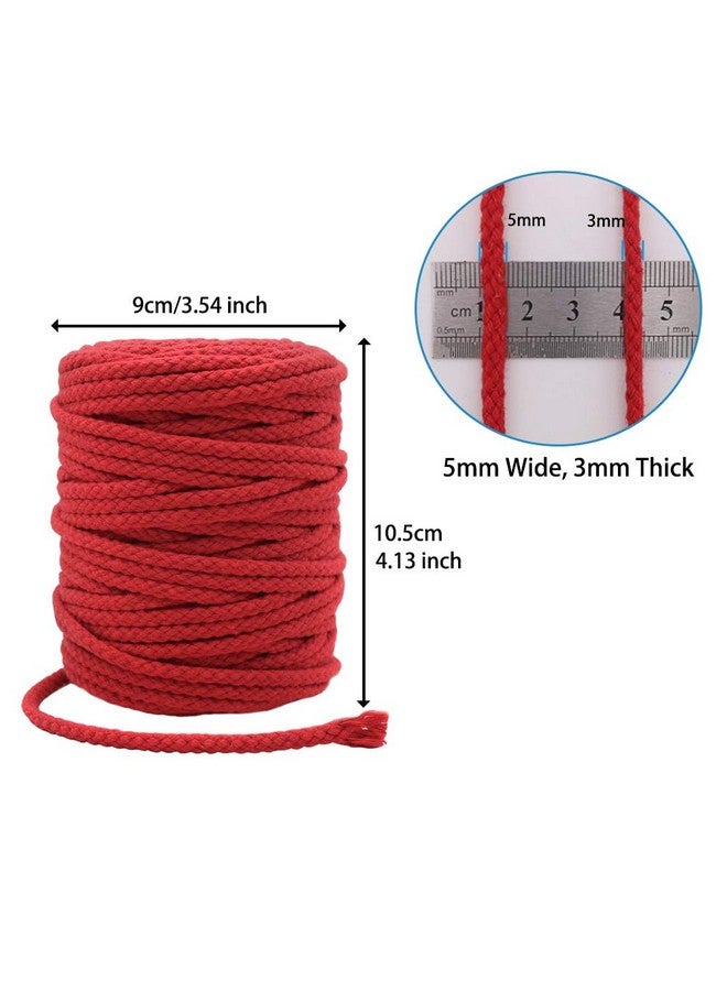 Tenn Well Braided Cotton Cord 165 Feet 5Mm Wide Cotton Macrame Rope For Plant Hangers Wall Hangings Diy Crafts (Red) - Image 5