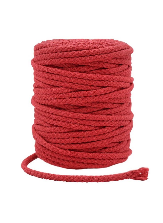 Tenn Well Braided Cotton Cord 165 Feet 5Mm Wide Cotton Macrame Rope For Plant Hangers Wall Hangings Diy Crafts (Red) - Image 1