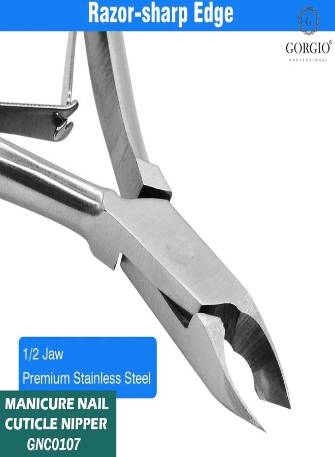 Gorgio Professional Stainless Steel Cuticle Nipper for Manicure & Pedicure | Precise Trimming for Neat Nails - Image 2