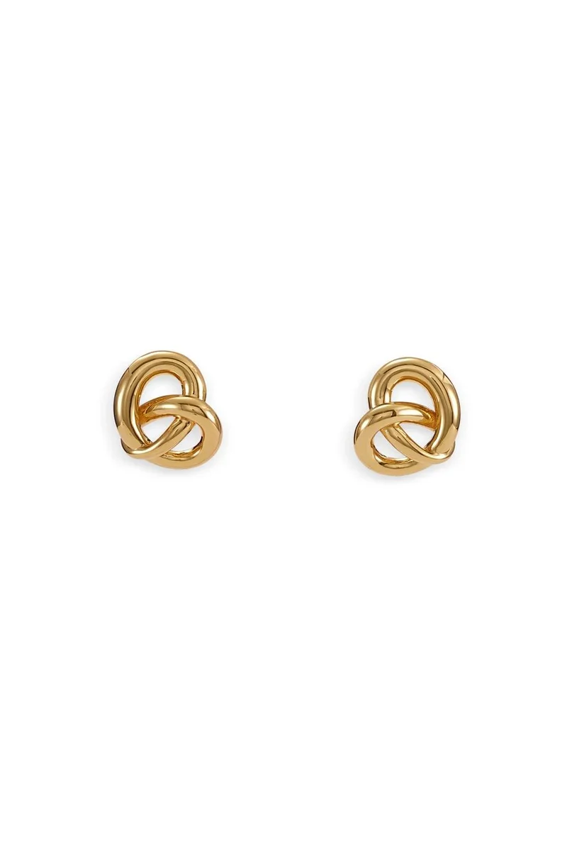 Lelet Ny Elegant Intertwined Dark Tone Stud Earrings
