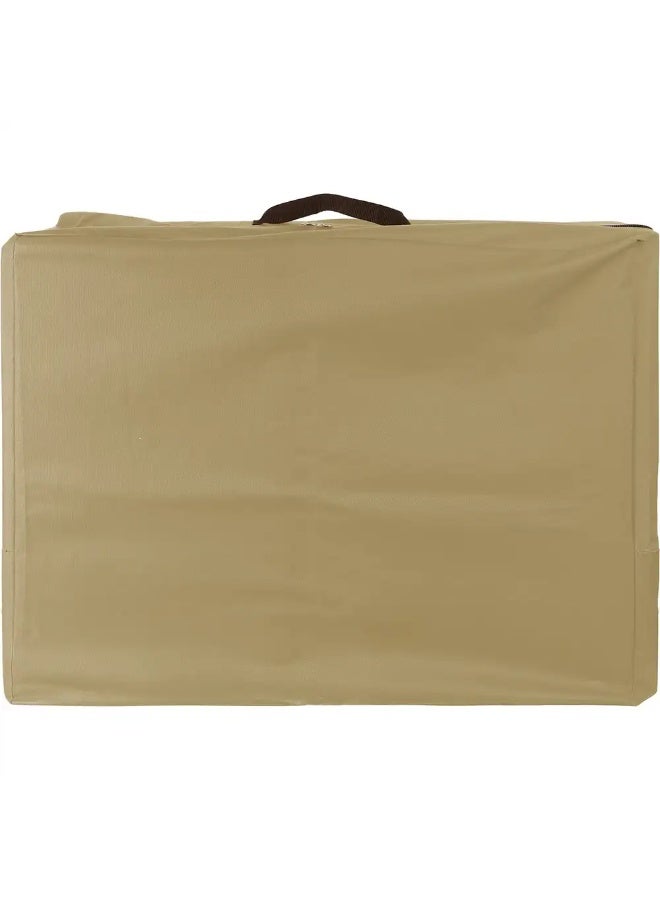 شنطة تخزين قماش، 1 سوستة، 1 يد، 72×58×28 سم - بيج - Image 1