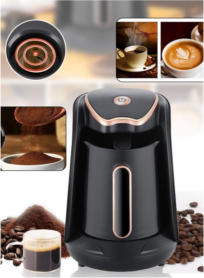 صانع القهوة التركية ، وعاء القهوة الكهربائية ، آلة صنع القهوة 3-5 أكواب 250 مل ، 600 واط ، تشغيل بضغطة زر واحدة، سهل التنظيف - Image 1