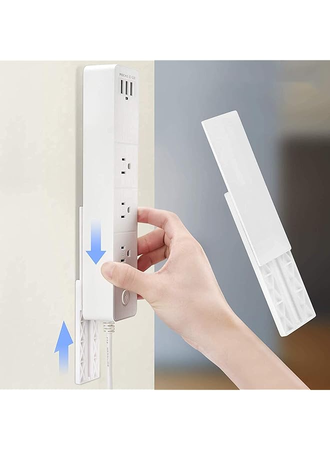 erorex Self Adhesive Power Strip Holder Surge Protector Fixator Wall Mount Punch Free Cable Management System - Image 1