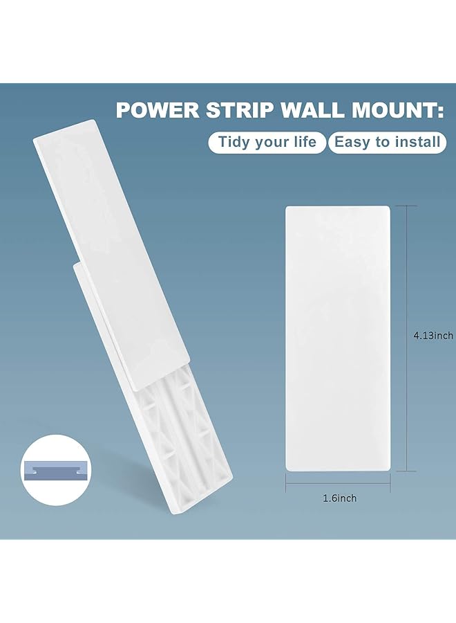 erorex Self Adhesive Power Strip Holder Surge Protector Fixator Wall Mount Punch Free Cable Management System - Image 2