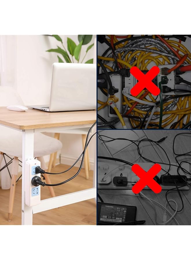 erorex Self Adhesive Power Strip Holder Surge Protector Fixator Wall Mount Punch Free Cable Management System - Image 4