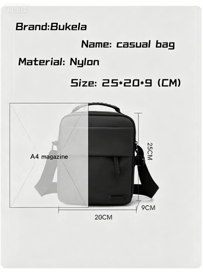Bukela Sling Bag Crossbody Bag for Men Small Shoulder Bag for Men Chest side Bag Casual Daypack for Business Travel Cycling (Black) - Image 5
