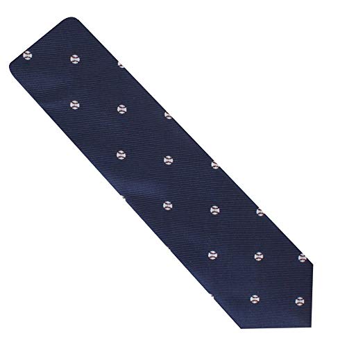 AUSCUFFLINKS Baseball Fan Skinny Tie Mens Pitcher Necktie | Base Ball Work Ties for Him | Birthday Present for Guys (Baseball) - Image 2