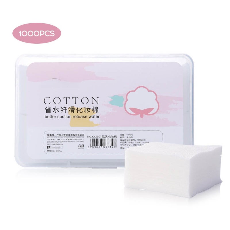 1000 Pieces Packed Non-Woven Make-Up Cotton Thin Save Water Cotton Make-Up - Image 1