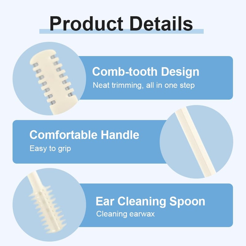 2026 Upgraded Portable Nose Hair Trimmer For Men Women Gray 3 Pcs Washable Travel Essential Grooming Tool - Image 5