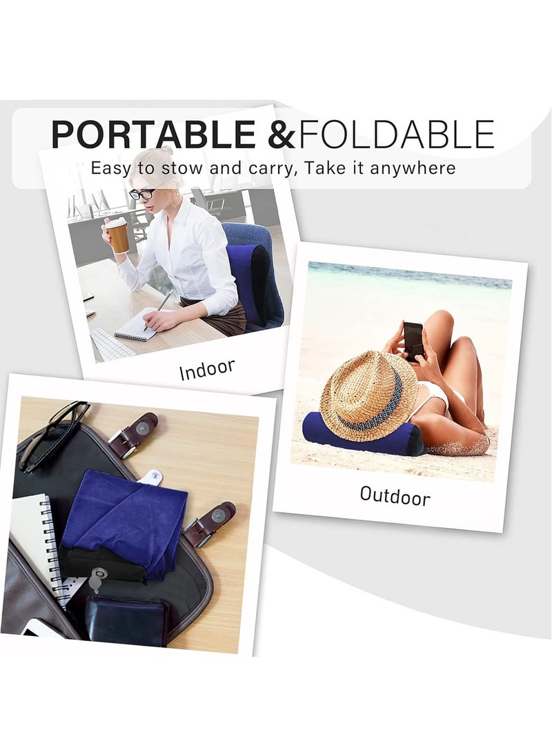 Generic - Portable Inflatable Wedge Pillow Lightweight Body Positioning Inflatable Cushion Suitable for Sleeping Leg Elevation Back and Neck Support Travel Fast Inflating and Deflating - Image 1