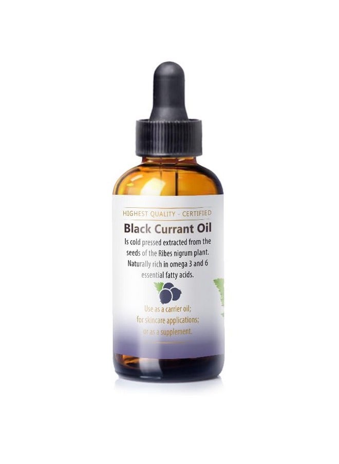 nuvia organics - Black Currant Oil 100% All Natural Cold Pressed Naturally Rich In Omega 3 And 6 Essential Fatty Acids; 1Oz - Image 1