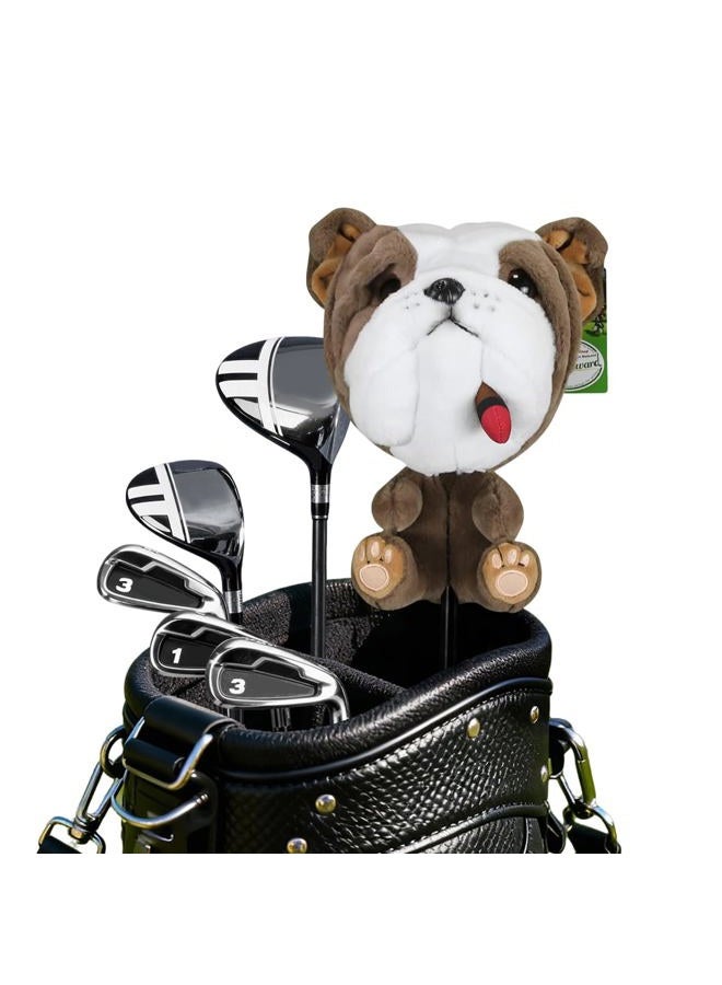Scott Edward Funny Animal Head Golf Covers(Driver, Smoking Bulldog) - Image 1