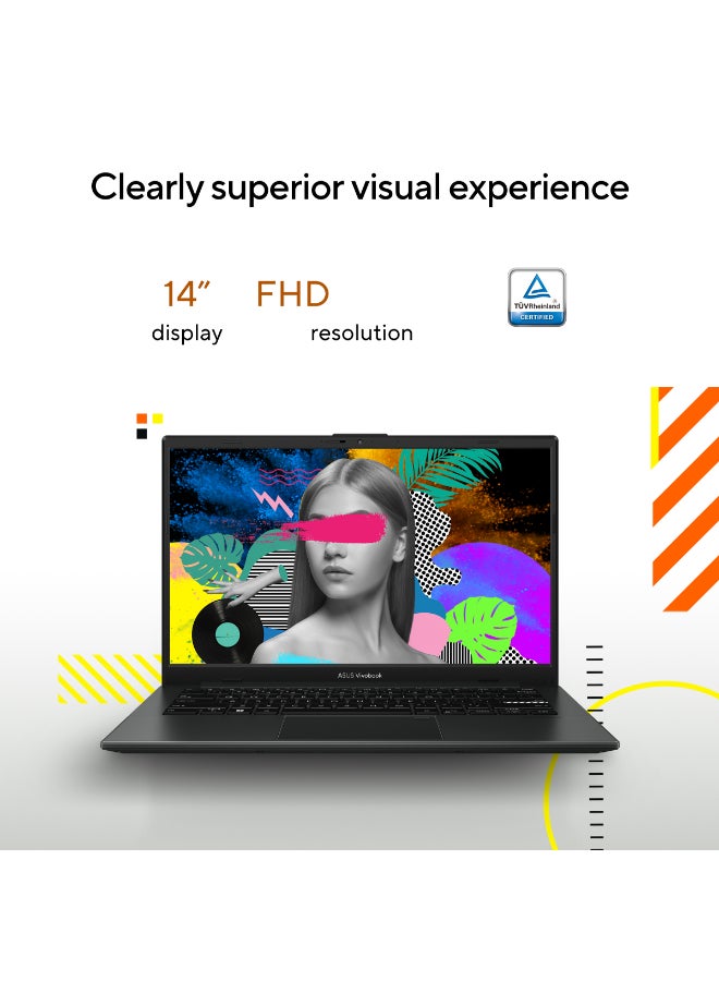 ASUS Vivobook Go 14 Laptop With 14-Inch Display,R5/8GB/512GB M.2 NVMe™ PCIe® 3.0 SSD/AMD Radeon™ Graphics/Windows 11 Home Mixed Black - Image 4