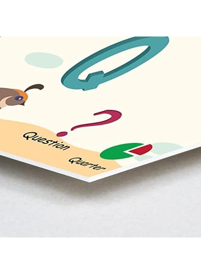 Funz Q Alphabet Letter Printed Boards Animal Pattern Frames Matching Puzzle Game Educational Preschool Learning Toys Gift For Preschool Kids Size 45*30Cm  - Image 2