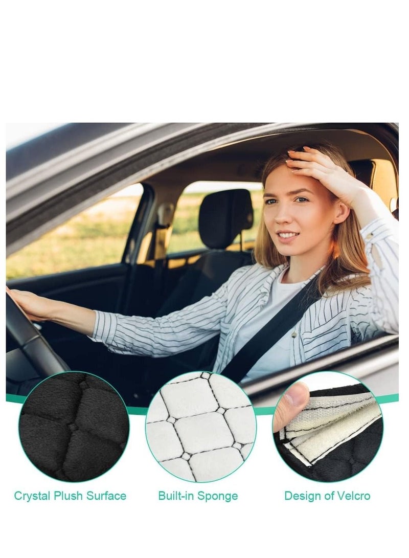 SYOSI Car Seat Belt Comfort Harness Pad 2 Pack Car SeatBelt Pads Cover Safety Belt Strap Shoulder Pad for Adults and Children Helps Protect Your Neck and Shoulder Black - Image 4