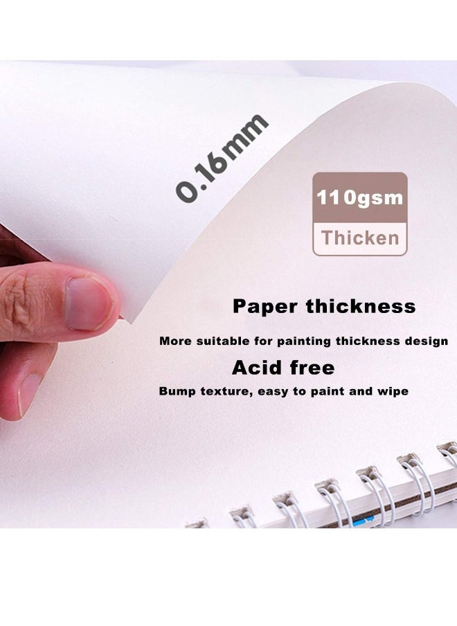 Generic Sketch Book, 8”X11.5” 100 Pages(110gsm), Spiral Bound Artist Sketch Pad, Durable Acid Free Drawing Paper for Drawing, Painting, Sketching or Doodling, Purple Cover, White Paper  - Image 2